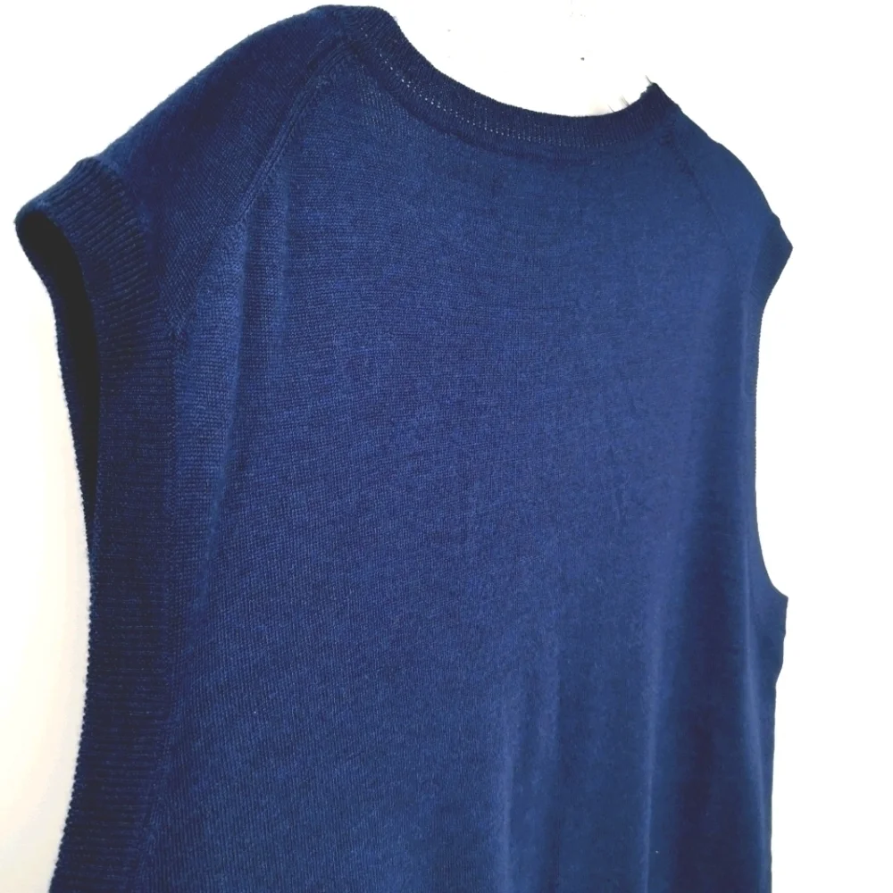 Kenneth Roberts NWT Men's L Blue Italy V-Neck Vest - Picture 5 of 11